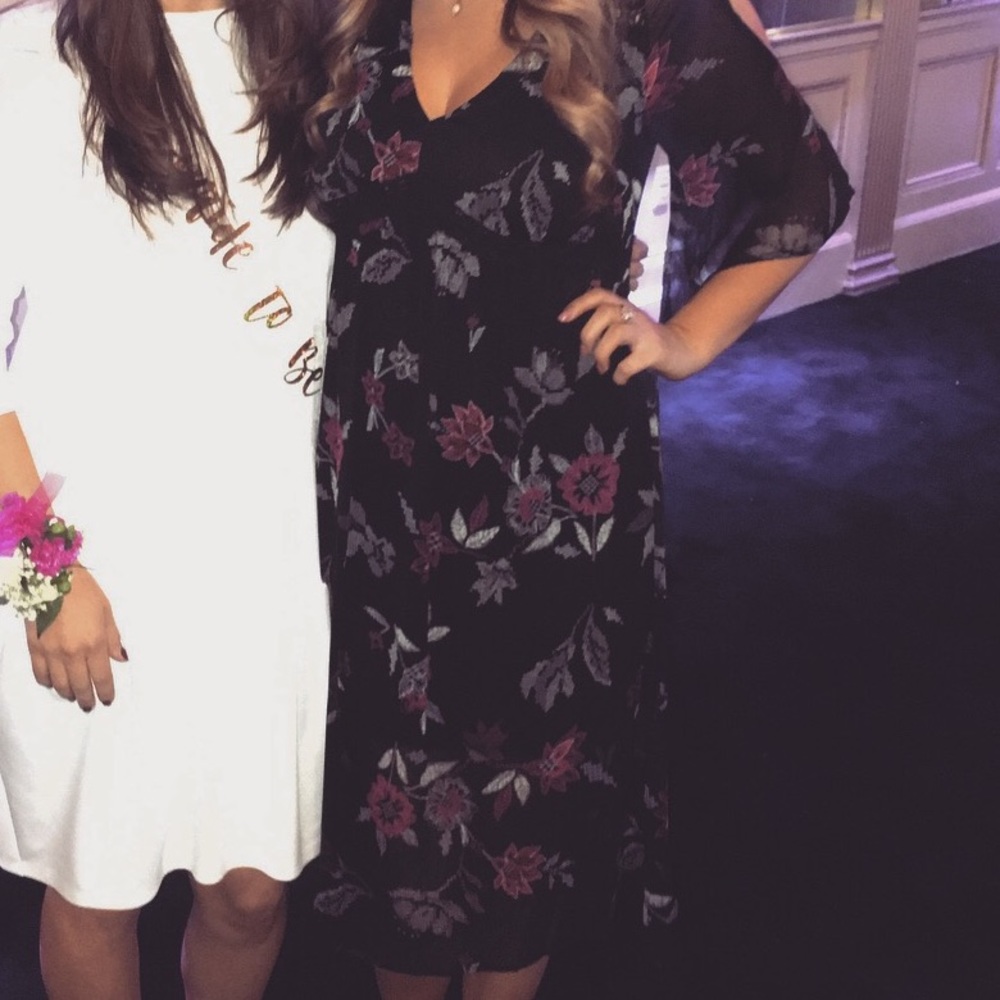 Black floral dress